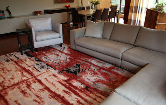 Red Contemporary Carpet
